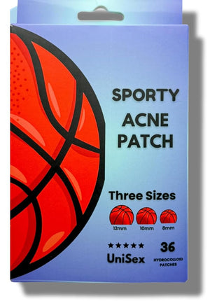 Sporty Acne Patches – Hydrocolloid Spot Cover for Zits, Pimples & Blemishes, Fast-Acting Formula, Long-Lasting & Gentle on Skin. (36 Count)