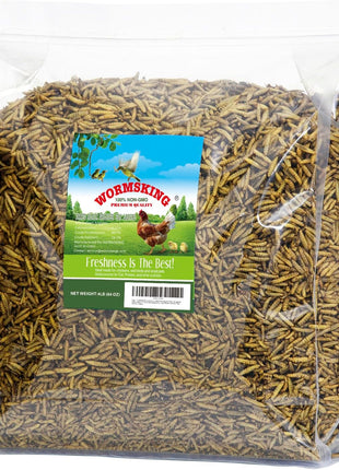 5LB Dried Black Soldier Fly Larvae, More Calcium Than Dried Mealworms, High Protein Chicken Feed,Duck Food, BSFL, Duck Treats