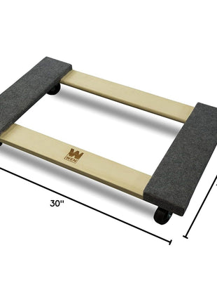 WEN 1320 lbs. Capacity 18 in. x 30 in. Hardwood Furniture Moving Dolly, Two Pack