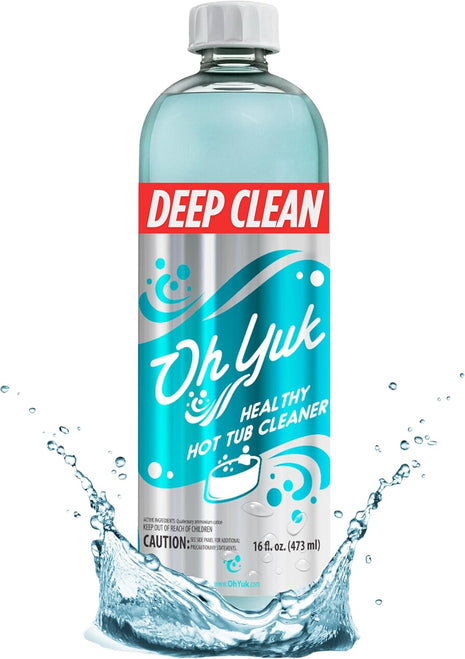 Oh Yuk Healthy Hot Tub Cleaner, Hot Tub Cleaner for Indoor and Outdoor Hot Tubs and Spas - 16 Ounces