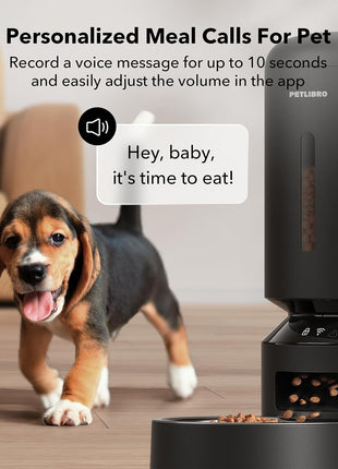 PETLIBRO Automatic Cat Feeder, 5G WiFi Automatic Dog Food Dispenser with Freshness Preservation, 5L Timed Pet Feeder with Low Food Sensor, Up to 10 Meals Per Day, Granary Black