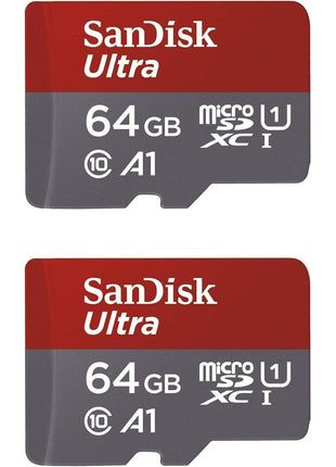 SanDisk 64GB X2 (128GB) MicroSDXC Ultra Uhs-1 Memory Card