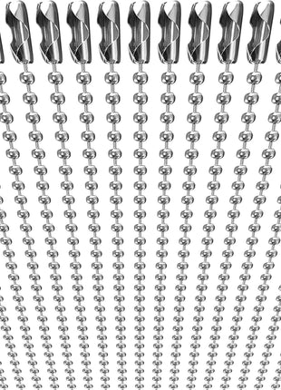 50-Pack Dog Tag Chain Ball Chain Necklace Bulk, Beaded Necklace Chains for Jewelry Making DIY Crafts, Military Blank Dog Tag Necklace for Men, Silver Nickel Plated Metal 24 inch Long 2.4mm Ball Bead Chain