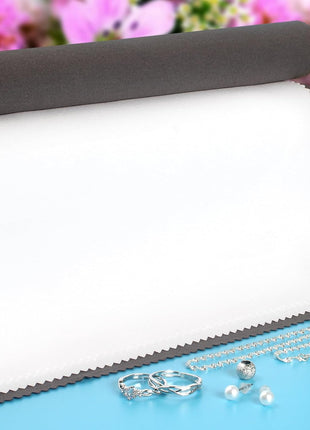 2 PCS Professional Polishing Cloth Large Jewelry Cleaning Cloths, 100% Cotton Multi-Layer Double-Sided Jewelry Cleaning Cloth for Gold Silver Platinum Jewelry