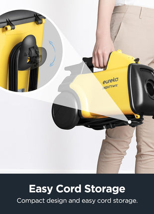 Eureka 3670M Canister Cleaner, Lightweight Powerful Vacuum for Carpets and Hard Floors, w/ 5bags,Yellow