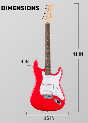 Fender Squier Stratocaster   Torino Red Bundle with Amplifier, Gig Bag, Strap, Instrument Cable, Picks, and Austin Bazaar Instructional DVD