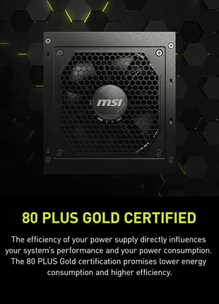 MSI MAG A850GL PCIE5, Fully Modular Compact Gaming 850W Power Supply, 80+ Gold, ATX 3.1 & PCIe 5.1 Ready, Native Dual-Color 12V-2x6 Cable, 10 Year Warranty