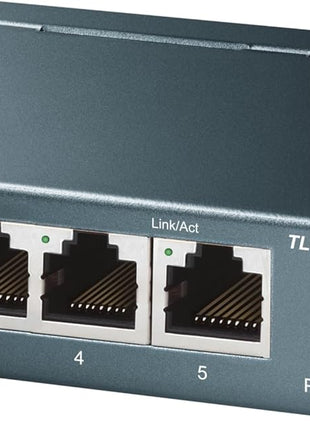 TP-Link TL-SG105, 5 Port Gigabit Unmanaged Ethernet Switch, Network Hub, Ethernet Splitter, Plug & Play, Fanless Metal Design, Shielded Ports, Traffic Optimization