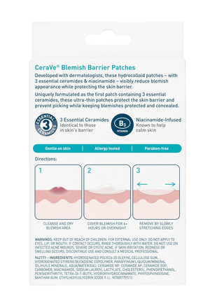 CeraVe Hydrocolloid Blemish Patches, Pimple Patches for Face, 22ct | Absorbs Oil with Niacinamide and Ceramides, Ultra-Thin Acne Patches That Blend Into All Skin Tones, For Sensitive Skin