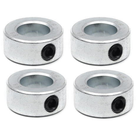 (4-Pack) Zinc Plated Carbon Steel 5/8" Bore Shaft Collars Sets - Screw Style Bore Shaft Collars with 5/8" Bore Size, 1-1/8 Outer Diameter, and 1/2 Width - Suitable for Automotive and Industrial Use