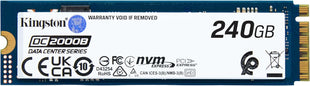 Kingston DC2000B 240 GB Solid State Drive - M.2 2280 Internal - PCI Express NVMe (PCI Express NVMe 4.0 x4) - Server Device Supported - 0.4 DWPD - 175.20 TB TBW