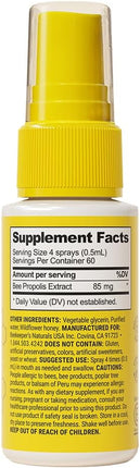 Propolis Throat Spray by Beekeeper's Naturals   95% Bee Propolis Extract, Natural Immune Support & Sore Throat Relief   Antioxidants, Keto, Paleo, Gluten Free (1.0 oz)(Pack of 1)