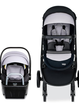 Britax Willow Brook S+ Travel System With Alpine Base — Glacier Onyx | Car Seat Stroller Combo; Brook+ Stroller & Willow S Infant Car Seat; ClickTight; Stroller Insert; Parent & Child Trays