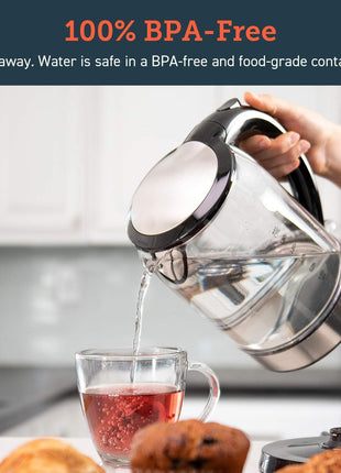 COSORI Speed Boil Electric Tea Kettle, 1.7L Hot Water Kettle (BPA Free) 1500W Auto Shut Off & Boil Dry Protection, LED Indicator Inner Lid & Bottom, Transparent