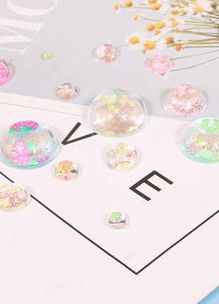 2PCS Cabochon Gem Silicone Mold, Clear Round Silicone Mold for Making Earrings Jewelry Making Crafting Projects