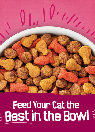 Purina Friskies Gravy Swirlers With Flavors of Chicken, Salmon and Gravy Dry Cat Food - 3.15 lb. Bag