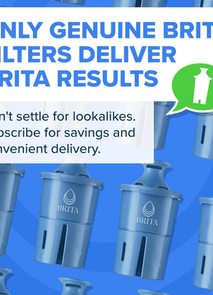 Brita Filter Replacements for Water Pitchers and Dispensers, Elite, NSF Certified to Remove 99% of Lead, 2 Count, Blue
