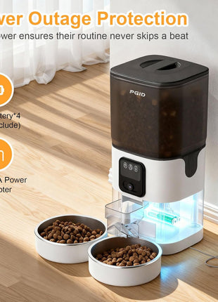 7l Automatic Cat Feeder with Camera with Corded Automatic Cat Water Fountain Set,Automatic Dog Feeder and Pet Dog Water Fountain