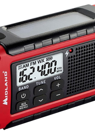 Midland ER210 NOAA Emergency Weather Radio - Compact, Crank, Weather Alerts, AM/FM Radio, Multiple Power Sources, SOS Emergency Flashlight
