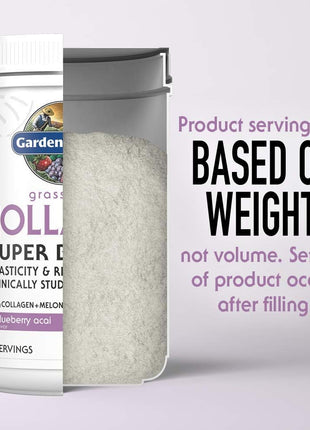 Garden of Life Grass Fed Collagen Powder, Blueberry Acai, 30 Servings | 10g Collagen Protein, Type 1 & 3, Plus Vitamin C