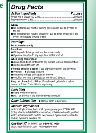Systane UlTRA Lubricant Dry Eye Drops, 0.33 Fl Oz, 2 Pack