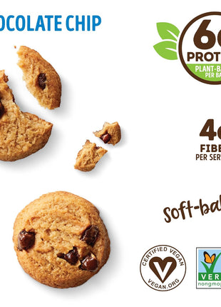Lenny & Larry's The Complete Crunchy Cookie, Chocolate Chip, 6g Plant Protein, Vegan, Non-GMO, 1.25 Ounce Pouch (Pack of 12)