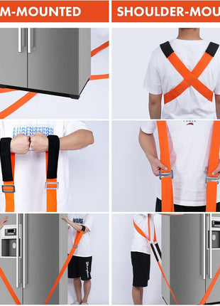 Moving Straps Lifting(Padded) one Person 2-Person Lifting and Moving System Appliance,for Harness Moving Mattress Couch Furniture Heavy Things,Suitable Professional Moving Body Strap Wrist Strap