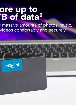 Crucial BX500 1TB 3D NAND SATA 2.5-Inch Internal SSD, up to 540MB/s - CT1000BX500SSD1, Solid State Drive | 1TB 3D NAND SSD with SATA III interface and 540MB/s read speed for booting, storage and upgrades