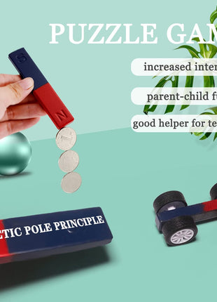 Science Magnet for Kids Bar Magnet Small with North South Identified for Students Teachers Science Experiment Physics Education Toys 2Pcs
