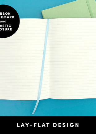 PAPERAGE Lined Journal Notebook, (Black), 160 Pages, Medium 5.6 in x 8 in - 100 GSM Thick Paper – Hardcover Journaling Notebook for Work, School & Note Taking