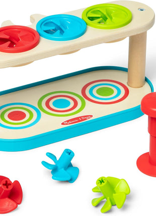 Melissa & Doug Match & Push Spinning Tops Developmental Skills Toy for Girls and Boys 2+ - FSC-Certified