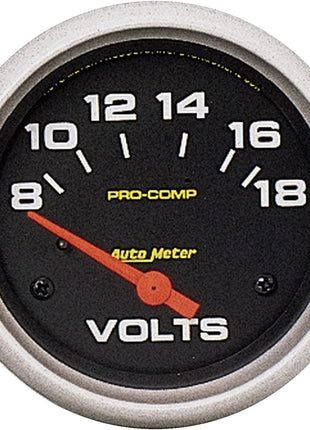 AUTO METER 5492 Pro-Comp Electric Voltmeter Gauge, Regular, 2.625 in.