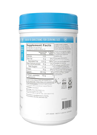 Vital Proteins Collagen Creamer Original, 10.3oz | Collagen Coffee Creamer, Supports Daily Collagen Intake, Original Flavor, Coffee Add-In, 12 Servings