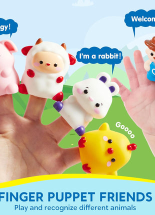 Play-Act Learning Toy for Toddlers 1 2 3 Years Old, Counting, Matching & Sorting Montessori Learning Farm Train Including 9 Farm Animals, Birthday Gift for Baby Boys Girls