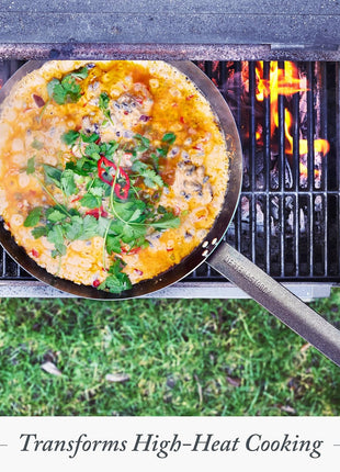 Merten & Storck 10" Pre-Seasoned Carbon Steel Frying Pan Skillet | Natural Nonstick with Use, Induction & All Stovetop Suitable, Grill & Campfire Safe, Even Heating, Indoor/Outdoor Use