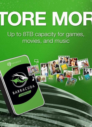 Seagate BarraCuda Internal Hard Drive 2TB SATA 6Gb/s 256MB Cache 3.5-Inch (ST2000DM008)