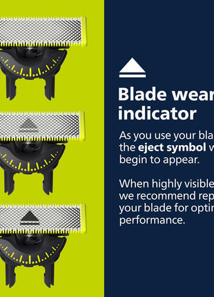 Philips Norelco OneBlade 360 Replacement Blades, 3 Pack | Genuine OneBlade 360 Blades, Stainless Steel, 360 Flex, Trim Edge and Shave, Up to 12-Month Supply, QP430/80