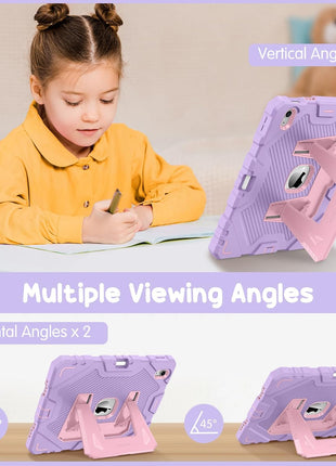 Fintie Kids Friendly Case for iPad (A16) 11th Generation 11 Inch (2025), iPad 10th Generation 10.9 Inch (2022), Fully-Body Rugged Heavy Duty Shockproof Protective Case with Kickstand, Purple