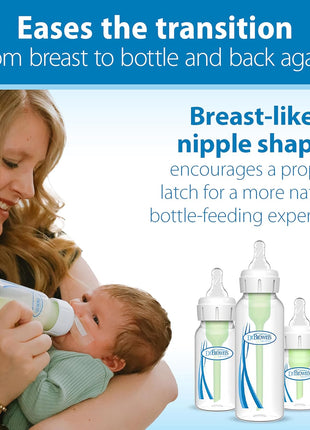 Dr. Brown's Natural Flow Level T Narrow Baby Bottle Nipple, Newborn Slow Flow, 0m+, 100% Silicone, 6-Pack