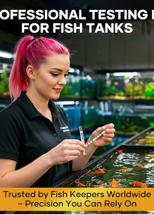 11 in 1 - Aquarium Test Strips | 950 Tests - 150 Strips | Fish Tank Aquariums Water Test Kit & ebook | Aquarium Thermometer | Fish Tank Water Testing Kit Includes 50 Ammonia Strips | Versatile Usage