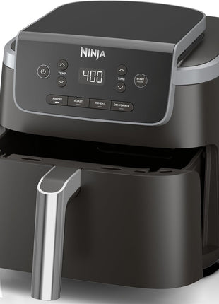 Ninja Air Fryer Pro, 5 Qt, 4-in-1, Grey, AF141 | Air fry, roast, reheat, dehydrate, 1750W, 400F max, Fits 4 lbs fries, Nonstick basket, Dishwasher-safe