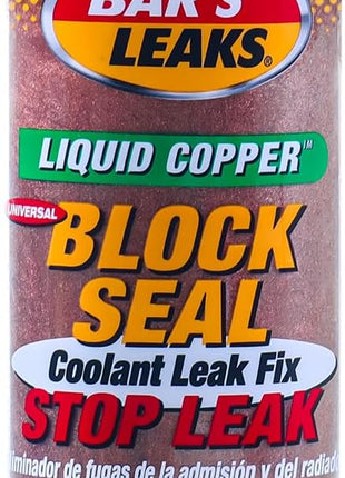 Bar's Leaks 1109 Liquid Copper Block Seal, Intake and Radiator Stop Leak, 18 oz. | One Step, Safe for All Cooling Systems