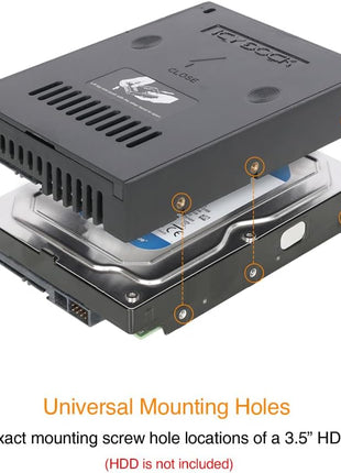 ICY DOCK 2.5 inch to 3.5 inch SATA HDD & SSD Mounting Kit for Internal 3.5" Drive Bay with Removable Cover | EZConvert Lite MB882SP-1S-2B