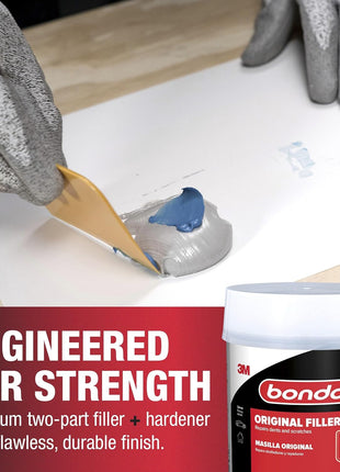 Bondo Body Filler, Original Formula for Fast, Easy Repair & Restoration for your Vehicle, 00262, Filler 1.57 lb and Hardener 0.75 oz, 1 Can