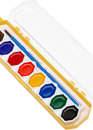 Cra-Z-art Washable Watercolors with Brush, 8 Colors, 1 Tray (10651)