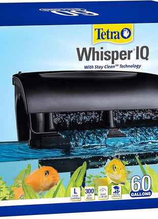 Tetra Whisper IQ Power Filter, 175 GPH, with Stay Clean Technology, 30 Gallons