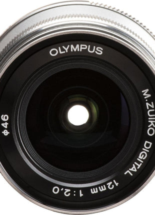 OM SYSTEM Olympus M.Zuiko Digital ED 12mm F2.0 Silver for Micro Four Thirds System Camera, Compact Wide Angle Lens for Starry Sky and Landscape