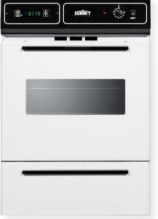 Summit 24" Gas Wall Oven, White- WTM7212KW | Made in the USA, 2.92 cu.ft. Capacity Gas Oven, Sized to fit 34 1/8" H x 22 3/8" W cabinet cutouts.