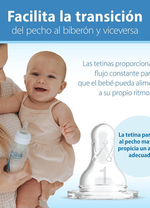 Dr. Brown's Natural Flow Anti-Colic Options+ Narrow Baby Bottle, 8 oz/250 mL, with Level 1 Slow Flow Nipples, 0m+, 4 Pack