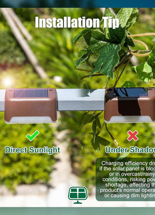 SOLPEX Solar Deck Lights Outdoor 16 Pack, Solar Step Lights Waterproof Led Solar lights for Outdoor Stairs, Step , Fence, Yard, Patio, and Pathway(Warm White)